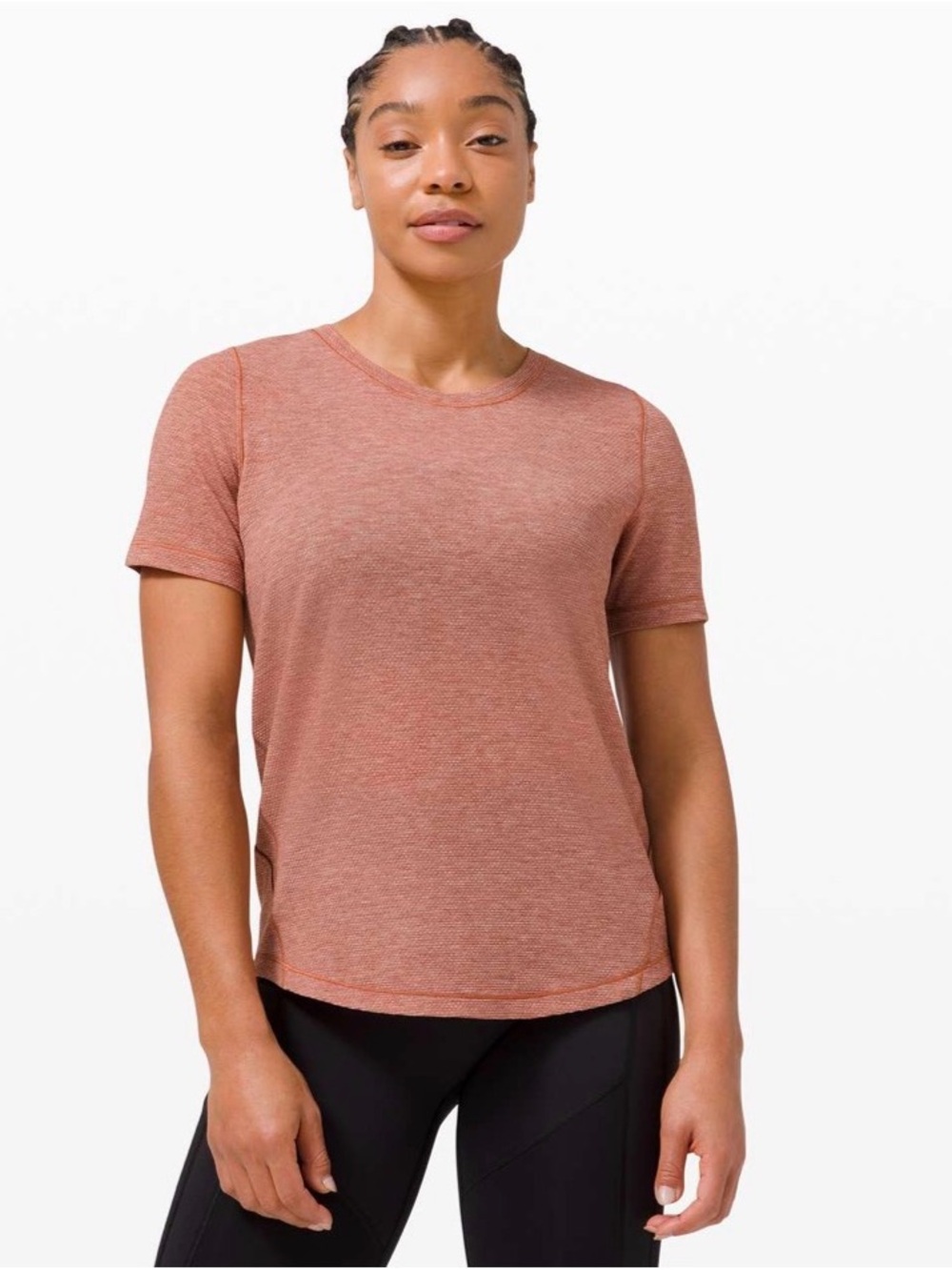 lululemon athletica Heather Rust Short Sleeve Tee